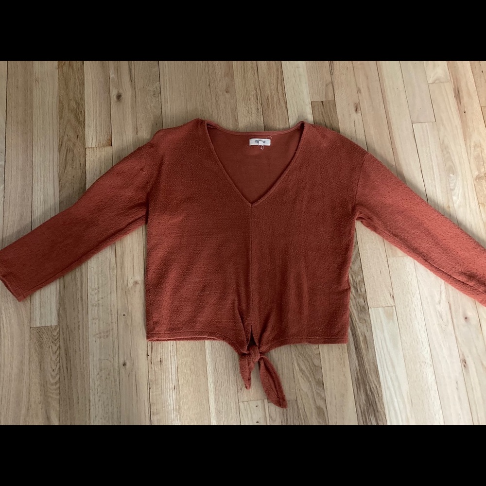 Madewell tie front shirt